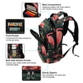 thumbnail image 5 of FORMRS Unisex Backpack Elementary School Travel Bookbag with Reflective Stripes, Red Flamingo Pattern, 5 of 7
