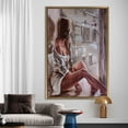 thumbnail image 2 of Woman Sitting On The Floor, Canvas Print, Canvas Wall Art, 3D Printed Canvas, Woman Poster, Sensual Artwork, Sensual Woman Poster, Canvas Wall Decor - Gallery Wrapped, 2 of 5