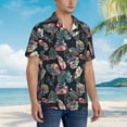 thumbnail image 5 of Daiia Colorful Tropical Leaves Hawaiian Shirt for Men Gentle Cotton Regular Short Sleeve Casual-Large, 5 of 9