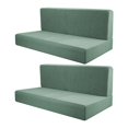 thumbnail image 2 of AMLESO 4Pcs Camper Cushion Covers RV Seat Covers Comfort Breathable Bench Covers RV Stretch Sofa Seat Slipcovers Furniture Protector Green, 2 of 10