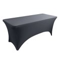 thumbnail image 1 of [6 pies] Funda para mesa de patio elástica rectangular, ajustada, lavable y resistente a las arrugas para eventos, bodas, banquetes y fiestas, 1 of 5