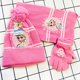 thumbnail image 1 of Gorros de Frozen 2 para niños y niñas, gorro de punto con capucha, bufanda de guante, unisex, 1 of 4