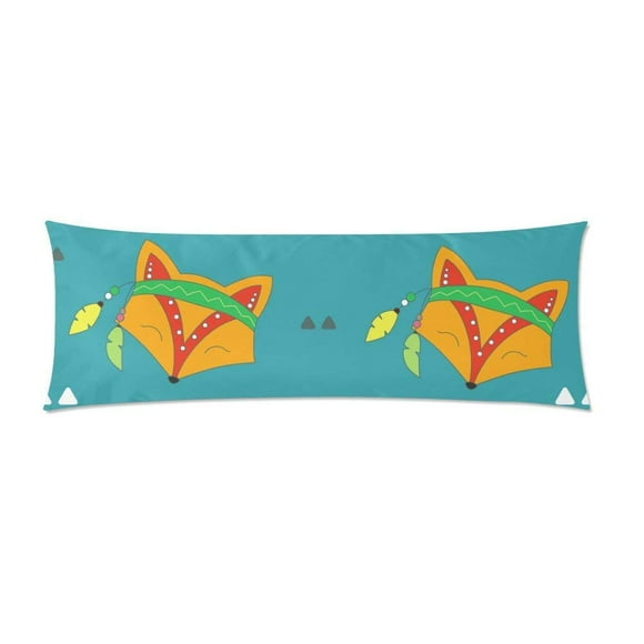 BSDHOME Cute Fox Body Pillow Covers Pillowcase Throw Pillows 20x60 inch