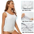 thumbnail image 6 of Women's Camisole with Built in Bra Tank Tops for Layering Stretch Casual Undershirts Wider Strap, 6 of 7
