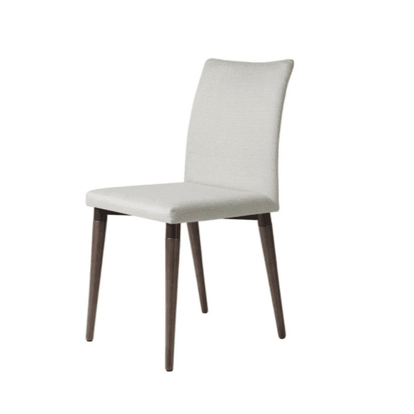 Moveis Silla para Comedor de Madera Tapizada con Tela Diseño Ergonómico color Blanco con Madera