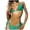 Green, variant on Women's Bikini Set Crystal Diamond Patchwork Strap Swimsuit Solid Color Vacation Beach Casual Party Split Two Piece, White M