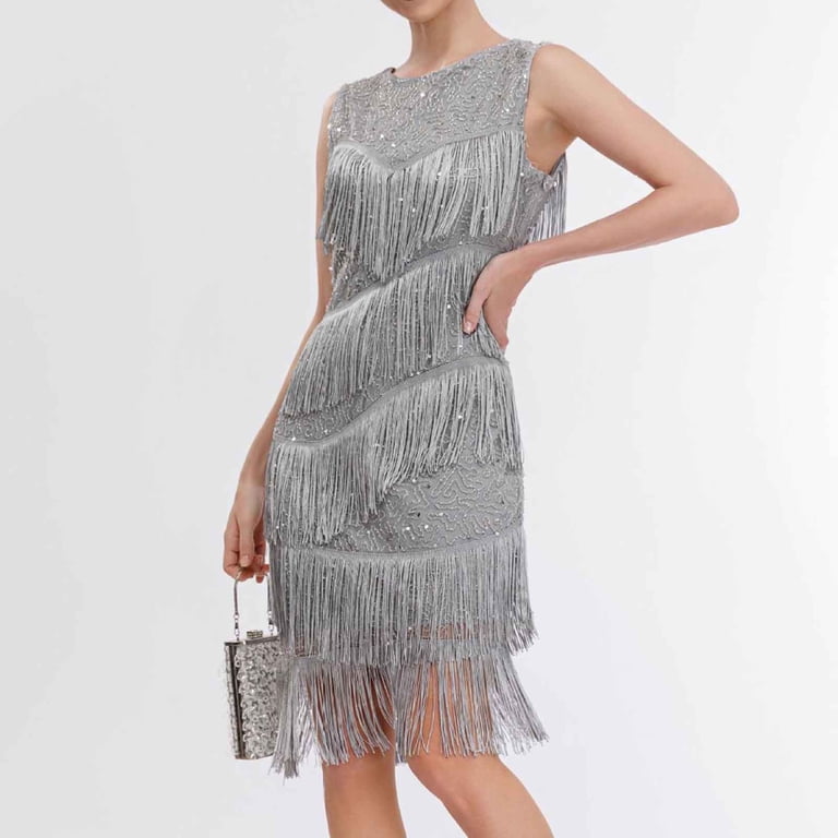 silver beaded flapper dress XFLWAM Women's 1920s Sleeveless Slip Dress Roaring 20s Great Gatsby Dress for Cocktail Party Prom Dress hot pink homecoming dresses Lulus | Navy Blue Size:60 Regular & any size pants (add Size in payment comment section) Find the vintage inspired