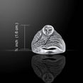 thumbnail image 2 of Ted Andrews Barn Owl 925 Sterling Silver Ring Fine Jewelry Wise Animal Totem, 2 of 3