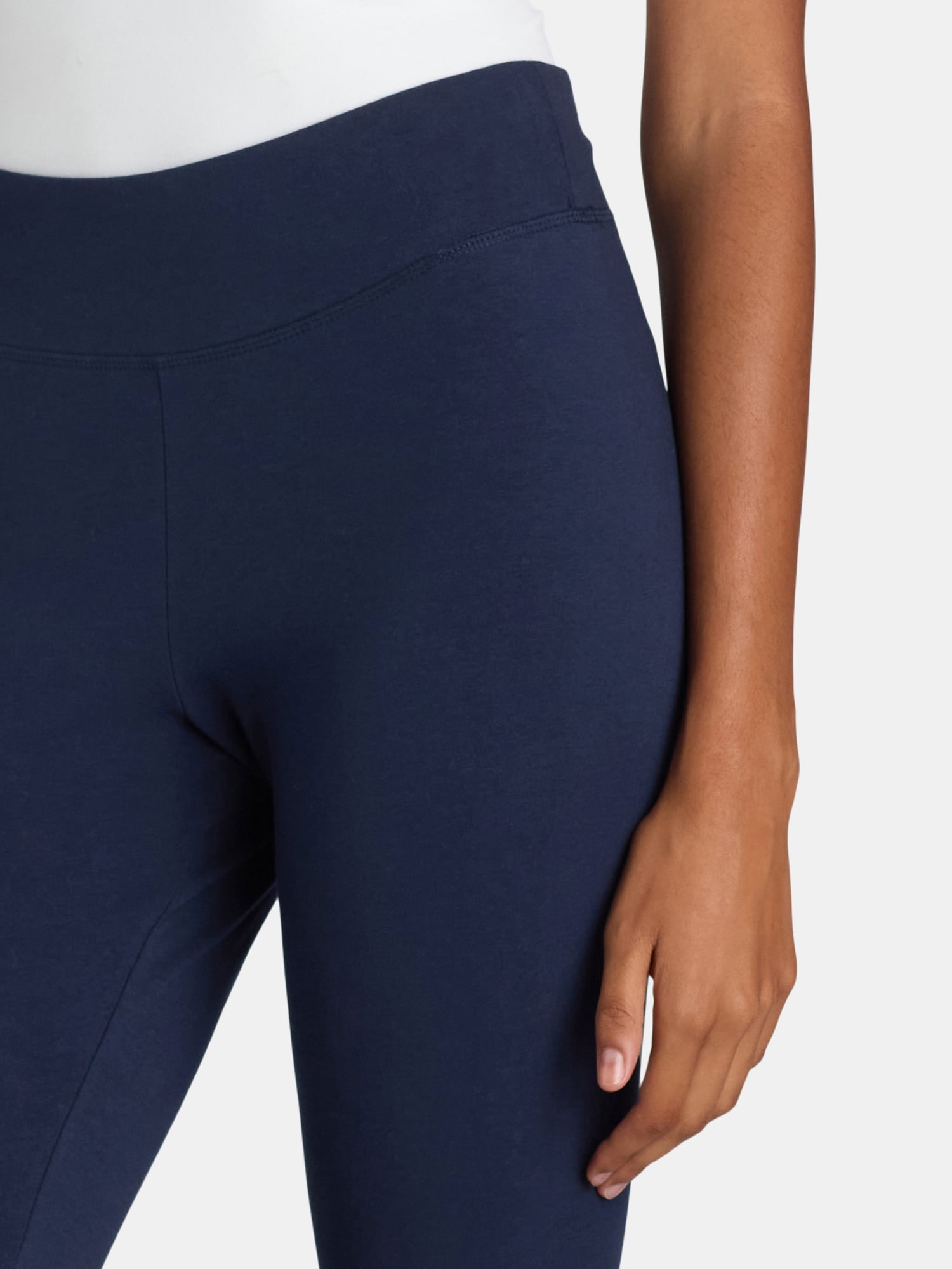 Time and Tru Women's High-Rise Ankle Knit Leggings, Available in 1, 2, and 3-Packs, 27" Inseam, Sizes S-XXXL