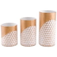 thumbnail image 1 of Zuo 3 Piece Honeycomb Candle Holder in Gold, 1 of 6