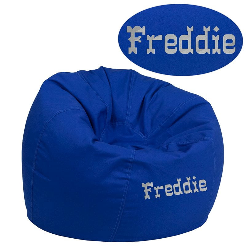 Personalized Small Solid Royal Blue Kids Bean Bag Chair