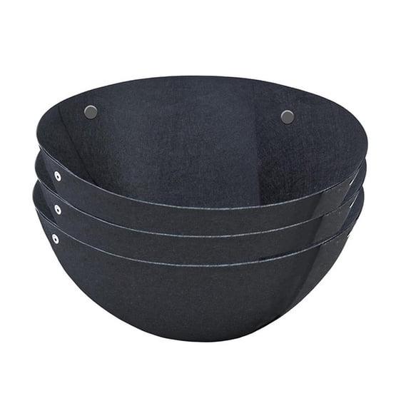 3PCS 16 Inch Round Hanging Basket Liners Fabric Hanging Plant Liners Non-Woven Planter Liners Black Felt Liners Replacement Inserts for Hanging Baskets Outdoor Plants