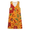 thumbnail image 5 of Womens Short Dresses Plus Size Sleeveless V-Neck Floral Printed Pockets Summer Women's Flowy Beach Vacation Outdoor Casual Loose Dresses, 5 of 8