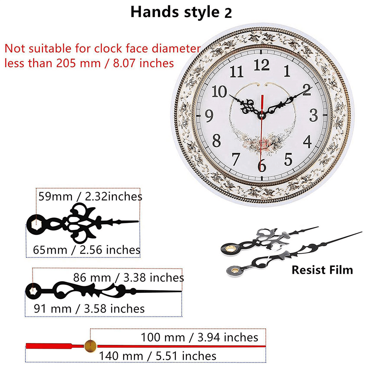 6 Set DIY Quartz Pendulum Clock Movement Mechanism with 12 Pairs of Hands Wall Quartz Clock Repair Tool Parts