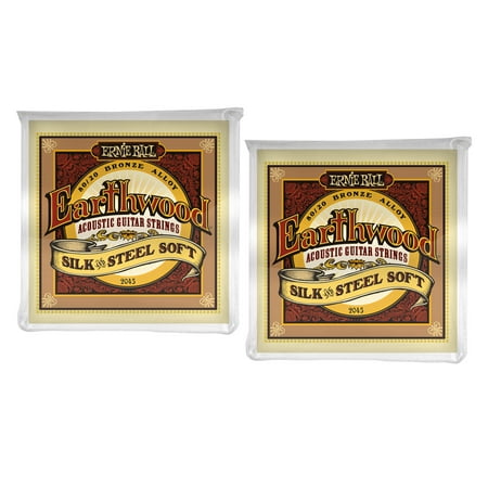 2 PACK Ernie Ball P02045 Earthwood Silk and Steel Soft Acoustic Set, .011 -