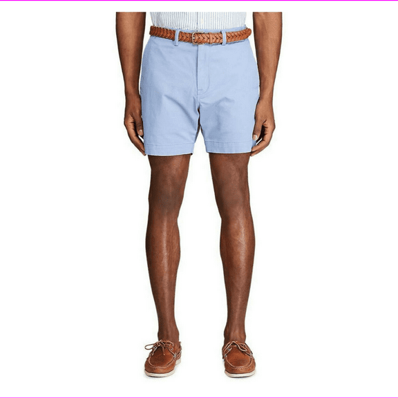 $79.00 Polo Ralph Lauren Classic Fit 6 Chino Shorts Men's Stretch, Blue Size 40