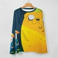 thumbnail image 5 of Adventure Time Women's Pajama Top 3D Digital Print Sleepwear Trendy Crewneck Pullovers Long Sleeve Shirts 3XL, 5 of 8