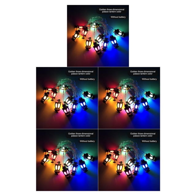 bedienty Light String Plastic String Light Chain for Party Light Chain Waterproof Home Garden wedding Party Outdoor Holiday Decoration Glod color 5Set