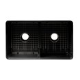 thumbnail image 6 of ALFI brand ABFS3320D-BM Black Matte Workstation 33" x 20" Double Bowl Step Rim Fireclay Farm Sink with Accessories, 6 of 7