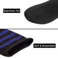 thumbnail image 3 of Lian LifeStyle Women's 2 Pairs Adorable, Fashionable and Ultra-Soft Thigh High Cotton Socks for everyday relaxed feet RX Size 6-9 Blue Strip, 3 of 5