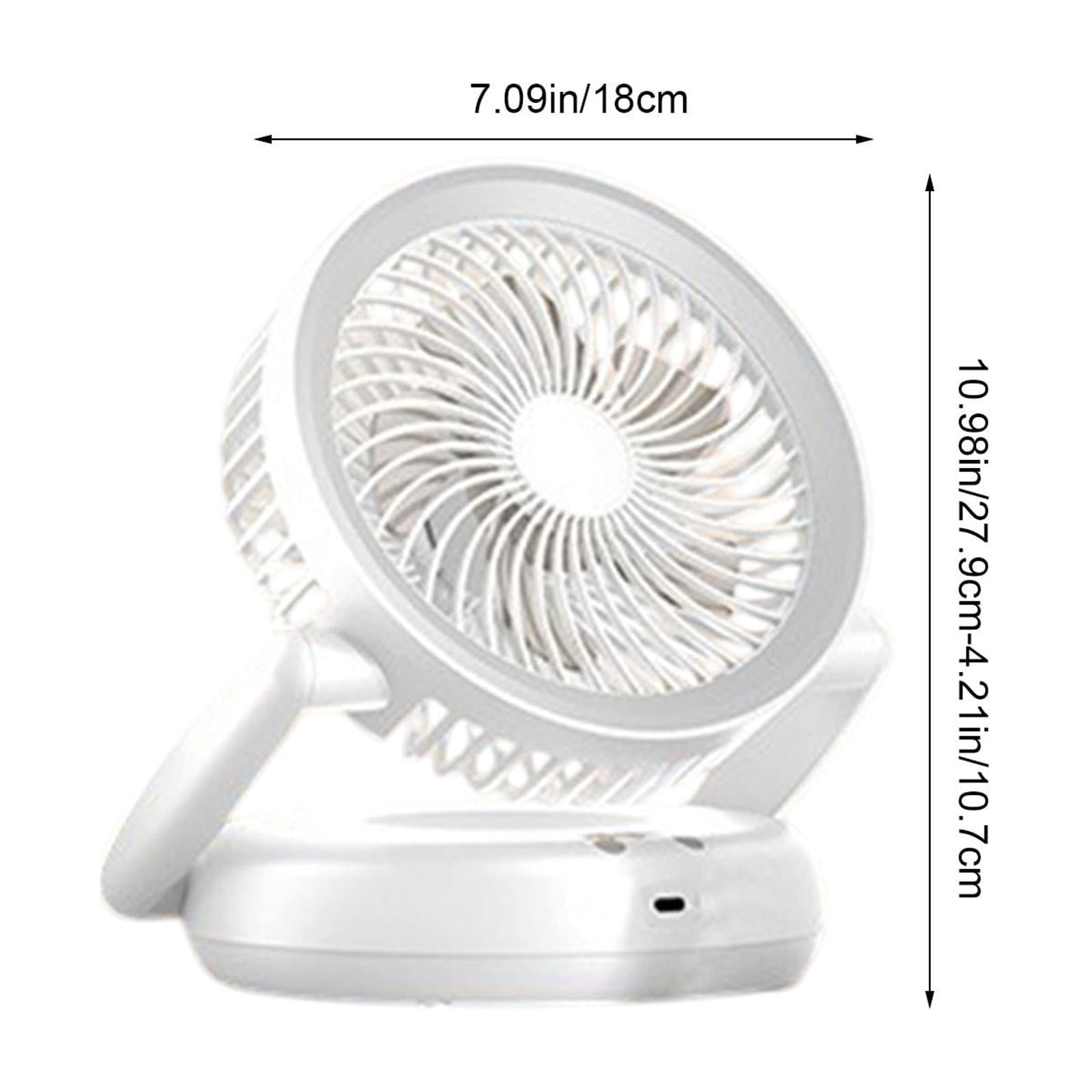 Lenkho Multifunctional Foldable Desk & Wall Fan, 2-in-1 Rechargeable Circulating Fan, 360° Adjustable Angle, Small Desktop Fan with Night Light, Ideal for Home, Office, Kitchen