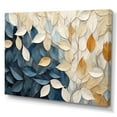 thumbnail image 2 of Designart "Collage Of Beige And Blue Minimalism Leaves" Leaves Canvas Prints, 2 of 7