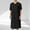 c01Black, variant on USNSM Men's Summer Fashion V-Neck Robe Blouses Solid Color Short Sleeve Pocket Loose Comfort Breathable Robe Top Shirt Set Blue XL