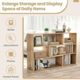 thumbnail image 5 of CHAUKY 3-Tier Bookshelf, Wooden Convex Bookcase for Small Space, Modern Freestanding Display Storage Shelves, Small Book Shelf, 3-Cube Bookcase with Anti-Toppling Device for Living Room(Rectangular), 5 of 16