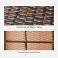 thumbnail image 2 of SHOUFTW Stylish 4-Piece Brown Wicker Patio Set with Comfortable Cushions and Glass Table – Designed for Outdoor Spaces, 2 of 7