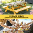thumbnail image 6 of Groundhog Day Table Cloths for 4 Foot Rectangle Tables, Sunflower Spring Floral Botanical Vintage Patio Waterproof Elastic Fitted Tablecloths, Washable Rectangular Table Cover for Camping, 6 of 8