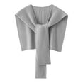 thumbnail image 2 of Women's Open Front Poncho Cape Wrap Cardigan Scarf Soft Warm Pashmina Style Shawl For Fall And Winter, 2 of 7