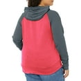 thumbnail image 2 of Hanes Chandail à Capuchon en Molleton Sport Performance pour Femmes, G, Dada Gris/rose Chiné, 2 of 5