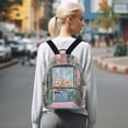 thumbnail image 7 of FORMRS Mini Backpack Purse for Women Travel Daypack Casual Shoulder Bag, Green Window Sea, 7 of 7