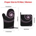 thumbnail image 3 of ZICANCN Oven Mitts and Pot Holders Sets,Fractal Spiral Purple Baking Sets Kitchen Heat Resistant 4 Pieces, 3 of 8