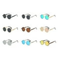 thumbnail image 2 of Lunettes Rétro Vintage pour Hommes Femmes Steampunk Rondes Métal UV400 Lunettes de Soleil, 2 of 8