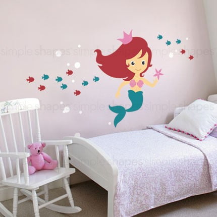 Mermaid Wall Decal - Under the Sea Wall Decal