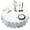 White-2, variant on 60 Inch Round Lace Tablecloth Water Resistant Washable, Aurora Psychedelic Trippy Print