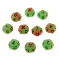 thumbnail image 1 of 10 Stk. Doppelfarbige D12 Würfel Set Würfelset Würfelspiel Für Partyspiel Brettspiel naranja CUTICAT Juego de dados de 12 caras, 1 of 8