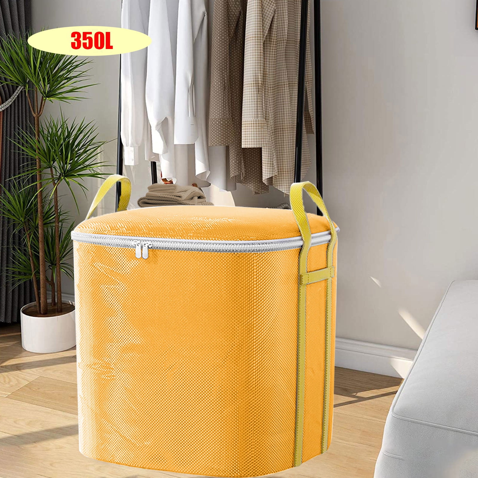Gpaecead 64gal Extra Large Heavy Duty Large Durable Heavy-Duty Sturdy Strong Clothes Blacket Moving Bag Tote Boxes (Pack of 2), 64gal, Orange