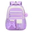 thumbnail image 2 of CHENjy CuteBowknot Girls Backpack, Lightweight Water-Resistant Bookbag, Padded Straps Large Capacity, Purple, 2 of 6