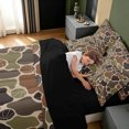 thumbnail image 4 of Manfei Farmhouse Camouflage Twin Bedding, Basketball Camo Bedding Comforter Set, Desert Tan, Black Reversible, 7-Piece, 4 of 6