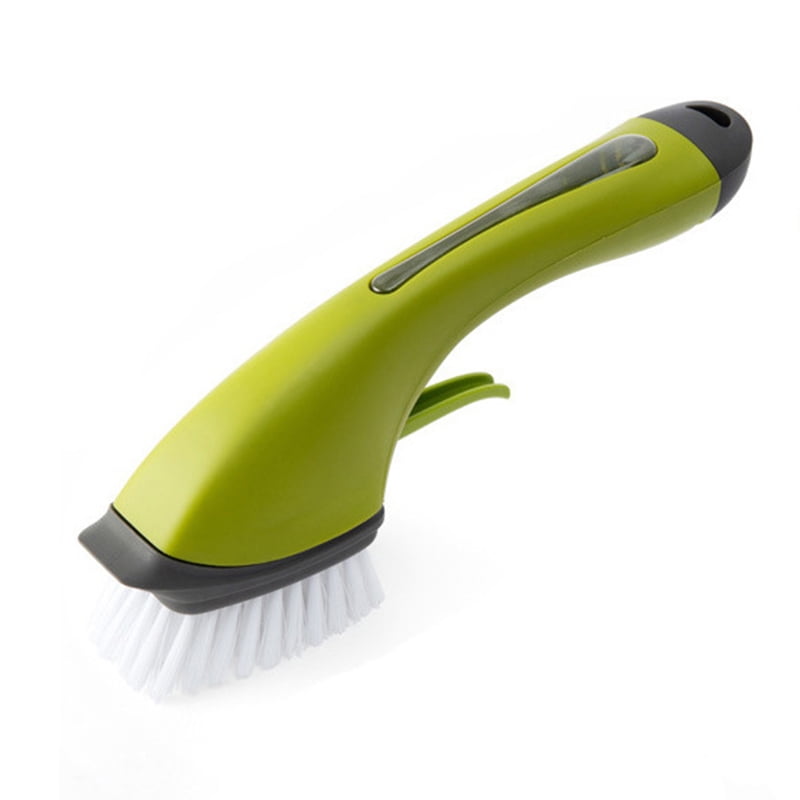 Dish Brush with Soap Dispensing Handle Scrub Brush with Builtin