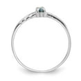 thumbnail image 2 of Auriga 10k White Gold Polished Marquise-cut Genuine Aquamarine Birthstone Ring for Women Size- 6, 2 of 4