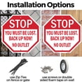 thumbnail image 3 of Stop You Must Be Lost. Back Up No Octagon Sign Weather Resistant Made in the USA, 3 of 6