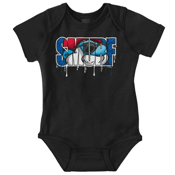 Cool Urban Papa Smurf Logo Drip Romper Boys or Girls Infant Baby Brisco Brands NB