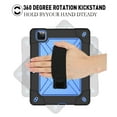 thumbnail image 5 of iPad Pro 11 Case 2020 with Pencil Holder, iPad Pro 11 2nd Generation Case, Allytech Kids Friendly Heavy Duty Shockproof Protective Covers with 360 Rotate Stand /Hand Strap/ Should Belt, Black+Blue, 5 of 7