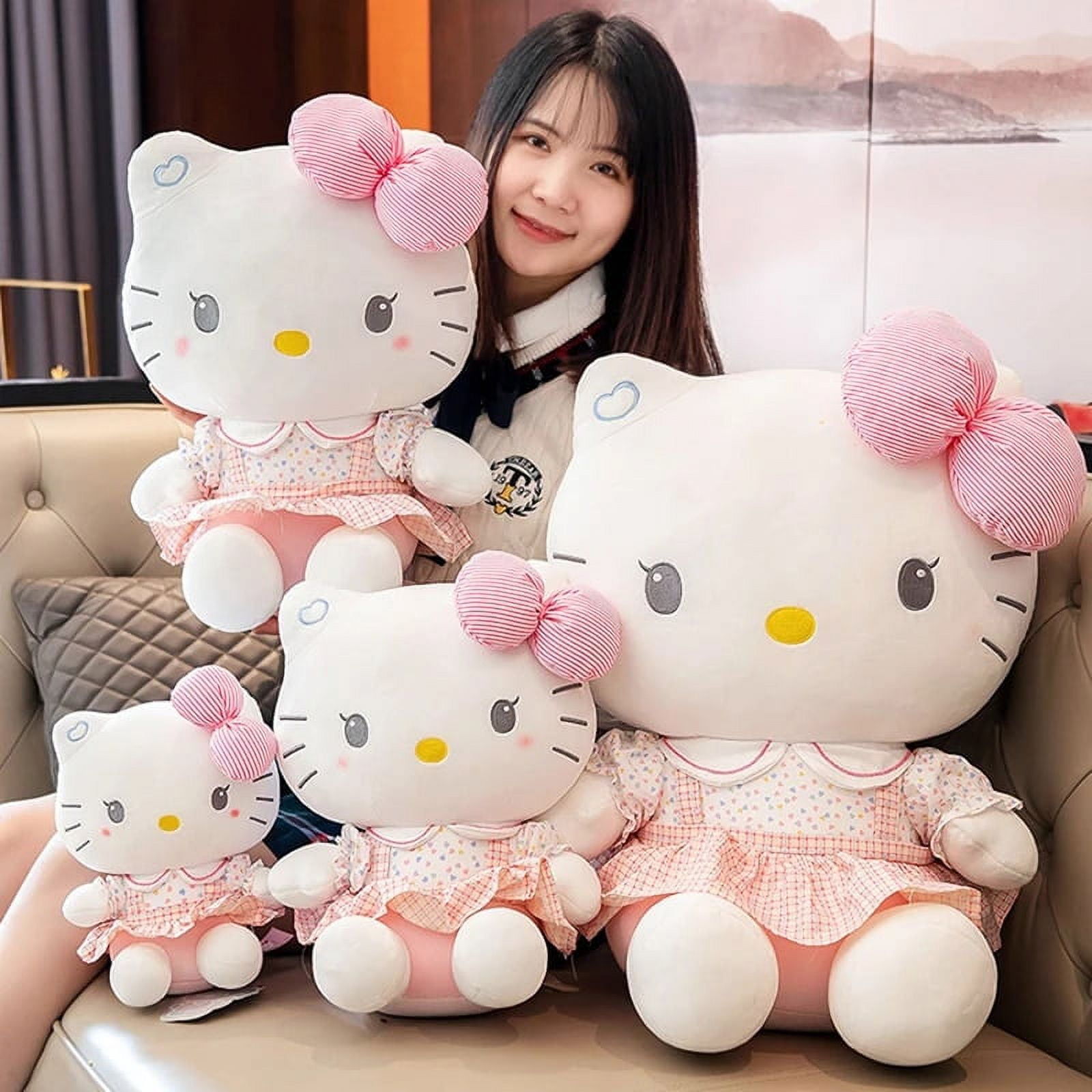 Big Size Hello Kitty Plush Toys Sanrio Cute Anime Peripherals Movie KT Cat Stuffed Dolls Soft Hello Kitty Xmas Gift For Kid Walmart