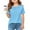 Sky Blue, variant on Girls Shirts Size 7-8 Girls Shirts Girls Pleated T Shirts Kids Summer Short Sleeve Fashion Tops Tees 5 14 Years