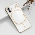 thumbnail image 2 of Compatible with Nothing Phone 2 Case for Women, Ultra Soft Nothing Phone 2 Cases Slim Shockproof Cute Plating Electroplate Phone Case TPU Bumper Protective Case (White 1), 2 of 13
