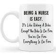 thumbnail image 2 of Being Nurse Is Easy Like Riding Bike Funny Nurse Gifts Gift Ideas for Hospital Registered Nurse Practitioner Assistant RN Nursing Student Nurses Christmas Graduation Coffee Mug Tea Cup, 2 of 8